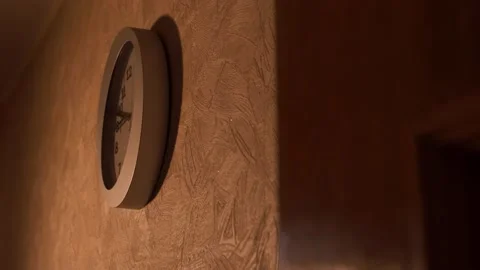 Clock in the kitchen. Kitchen time. Watch at home. Stock Footage 130720854