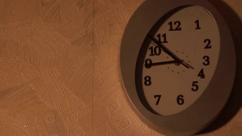 Clock in the kitchen. Kitchen time. Watch at home. Stock Footage 130721206