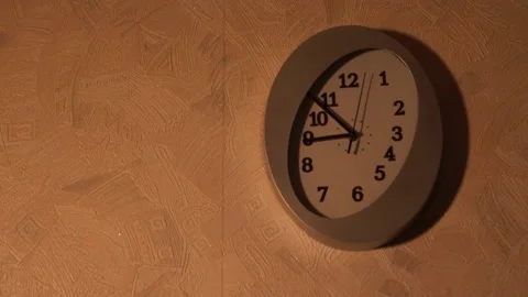 Clock in the kitchen. Kitchen time. Watch at home. Stock Footage 130721242