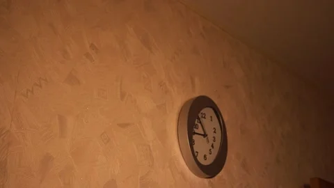Clock in the kitchen. Kitchen time. Watch at home. Stock Footage 130721389