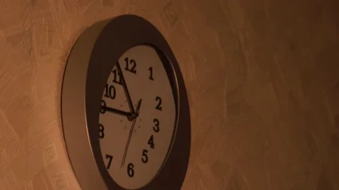 Clock in the kitchen. Kitchen time. Watch at home. Stock Footage 130721459