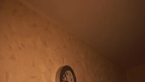 Clock in the kitchen. Kitchen time. Watch at home. Stock Footage 130721491