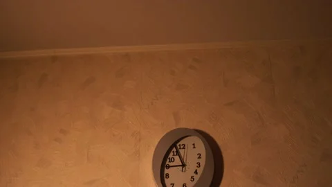 Clock in the kitchen. Kitchen time. Watch at home. Stock Footage 130721647