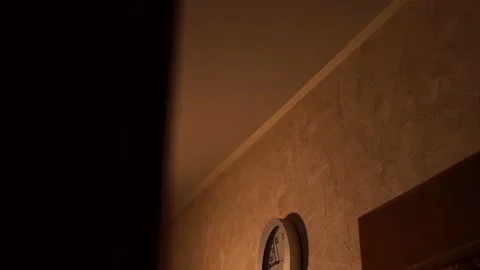 Clock in the kitchen. Kitchen time. Watch at home. Stock Footage 130721836