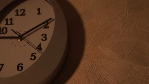 Clock in the kitchen. Kitchen time. Watch at home. Stock Footage 130722090