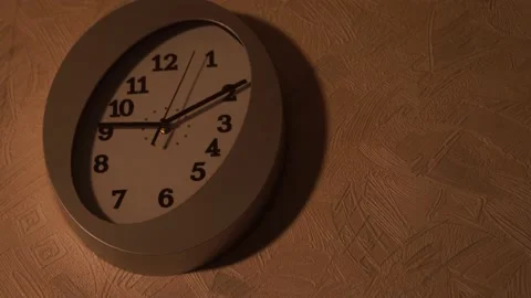 Clock in the kitchen. Kitchen time. Watch at home. Stock Footage 130722116