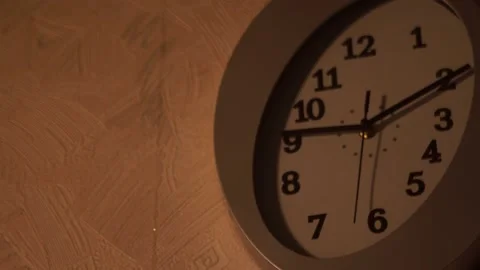 Clock in the kitchen. Kitchen time. Watch at home. Stock Footage 130722175