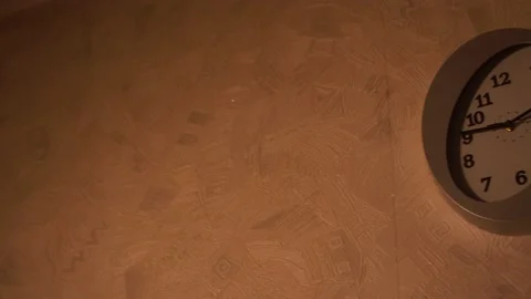 Clock in the kitchen. Kitchen time. Watch at home. Stock Footage 130722232