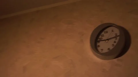 Clock in the kitchen. Kitchen time. Watch at home. Stock Footage 130722392