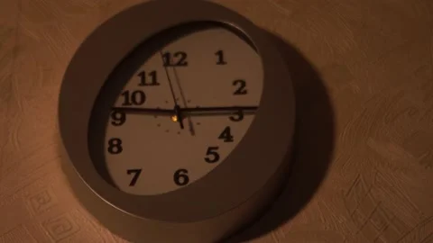 Clock in the kitchen. Kitchen time. Watch at home. Stock Footage 130722626