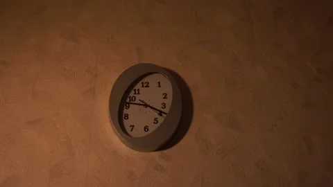 Clock in the kitchen. Kitchen time. Watch at home. Stock Footage 130722685