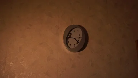 Clock in the kitchen. Kitchen time. Watch at home. Stock Footage 130723049