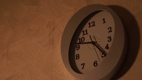 Clock in the kitchen. Kitchen time. Watch at home. Stock Footage 130723298