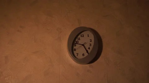 Clock in the kitchen. Kitchen time. Watch at home. Stock Footage 130723437