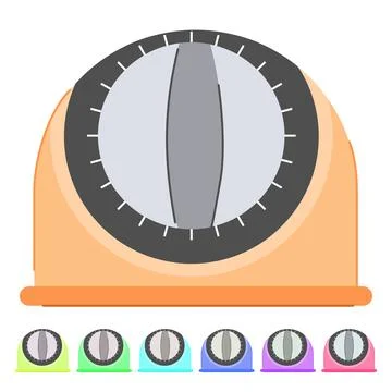 Clock kitchen timer vector cartoon graphic Stock Illustration