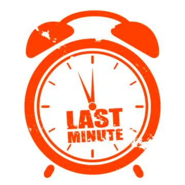 Clock last minute Stock Illustration