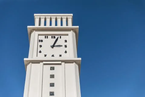The clock of Les Sables d'Olonne Stock Photos
