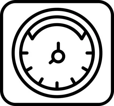 Clock Line Icon Design Stock Illustration