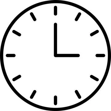 Clock Line Icon Design Stock-Illustration