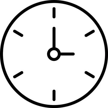 Clock Line Icon Design Stock Illustration