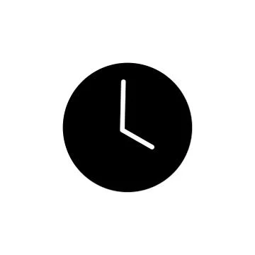 Clock line icon isolated on white background Stock Illustration