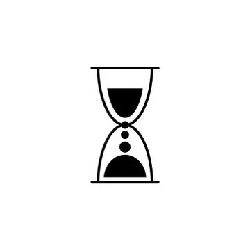 Clock line icon isolated on white background Stock Illustration