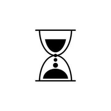 Clock line icon isolated on white background Stock Illustration