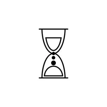 Clock line icon isolated on white background Stock Illustration