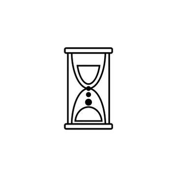 Clock line icon isolated on white background Иллюстрация