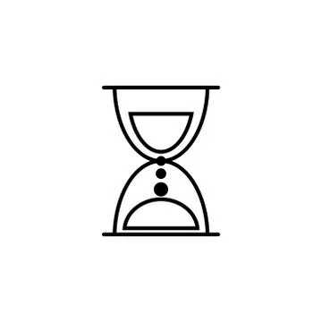 Clock line icon isolated on white background Ilustración de archivo