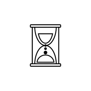 Clock line icon isolated on white background Stock Illustration