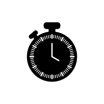 Clock line icon isolated on white background Stock Illustration