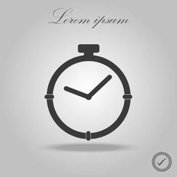 Clock line icon in trendy flat style isolated on background. Clock line icon  Stock Illustration