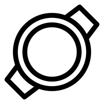 Clock line icon vector illustration isolated on white background Stock Illustration
