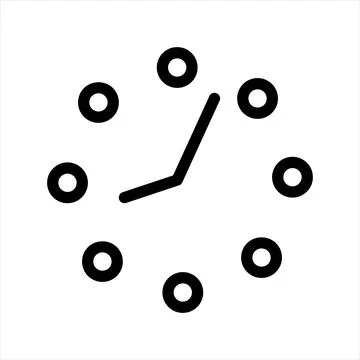 Clock line icon vector illustration isolated on white background Stock Illustration
