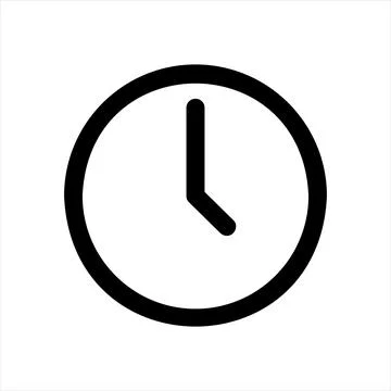 Clock line icon vector illustration isolated on white background Stock Illustration