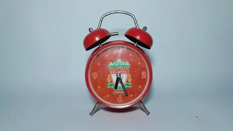 Clock with Liverpool logo Stock Photos