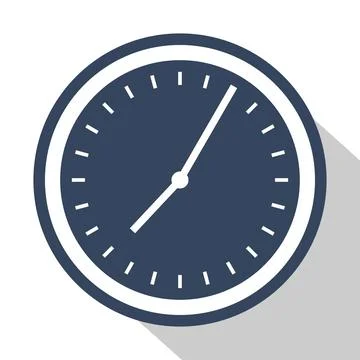 Clock logo graphic design concept. Timer icon in flat style on color backgr.. Stockillustratie