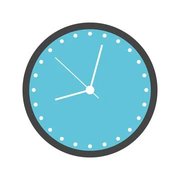 Clock logo graphic design concept. Timer icon in flat style on color backgr.. 스톡 일러스트