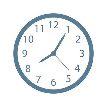 Clock logo graphic design concept. Timer icon in flat style on color backgr.. Stock Illustration