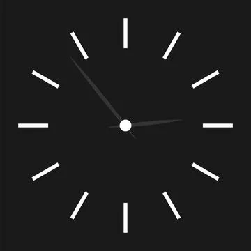 Clock logo graphic design concept. Timer icon in flat style on color backgr.. Illustrazione stock