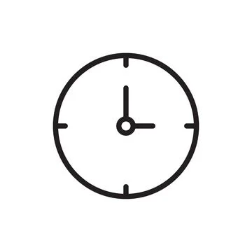 Clock logo icon design template isolated illustration Stock Illustration
