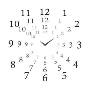 Clock long time Stock Illustration
