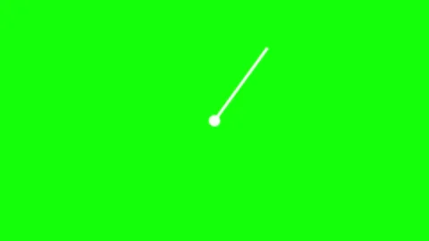 Clock longer hand seconds arm only greenbox isolated Stock Footage 337222313