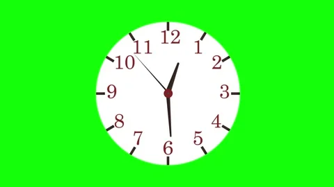Clock Looping on Chroma Key for Compositing Stock Footage 340462345
