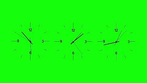 Clock Looping Motion Graphic Overlay Video stock 337099561