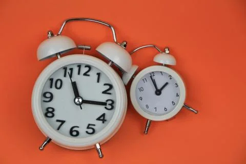 Clock marking winter time change Stock Photos