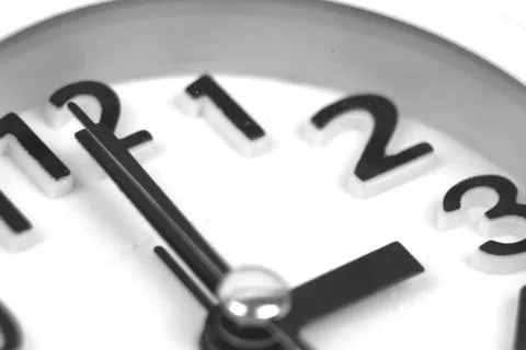 Clock marking winter time change Stock Photos