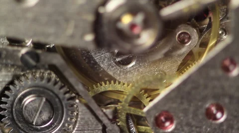 The Clock Mechanism 3 Stock Footage 58877305