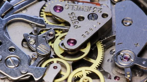 Clock Mechanism chronometer Rotation 1 Stock-Footage 58819379